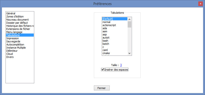 Configurer Notepad++