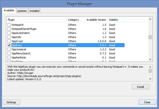 Configurer Notepad++