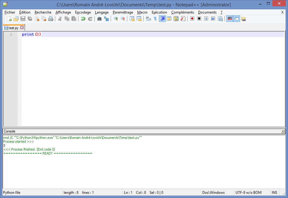 Configurer Notepad++