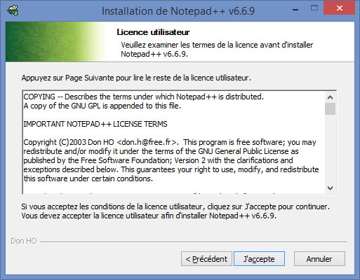 Installer Notepad++