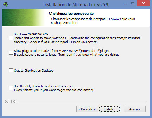 Installer Notepad++